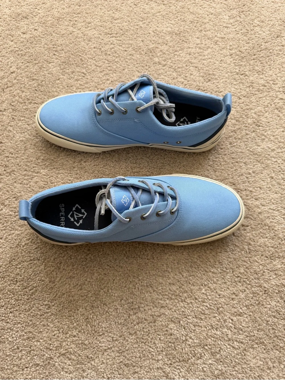 Light Blue Men’s Carolina Blue Sperry SeaCycled Striper II CVO sneakers 10